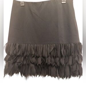Ann Taylor Black Ruffled Skirt